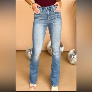 Mica Light Wash High Rise Boot Cut Jeans